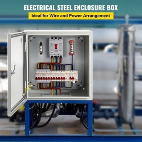 16166 Inch NEMA4X IP66 Waterproof Dustproof Steel Junction Box, Indoor Outdoor Equipment Control Box