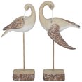 thumbnail image 1 of 16", 16"H Brown Polystone Bird Sculpture, by DecMode (2 Count), 1 of 8
