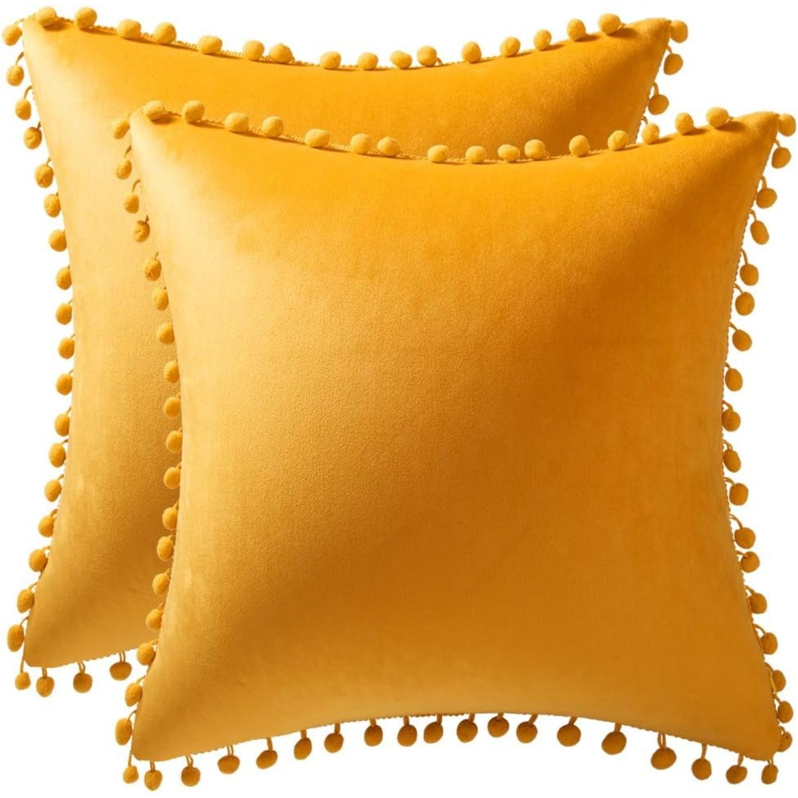 16×16 Inch Decorative Throw Pillow Cover 2-Pack Soft Textured Accent Cushion for Sofa Bed Living Room Home Decor