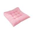 thumbnail image 1 of 16*16IN Tie-On Seat Cushion - Soft Chenille Fabric Square Pad, Provides Extra Padding for Hard Chairs, Home & Office Use pink, 1 of 5