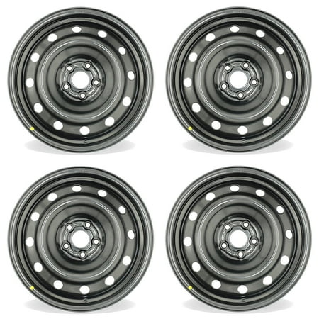 16" 16x6.5 Set of 4 5x100mm Black Steel Wheels For Toyota Corolla Matrix 2009-2019 OEM Design Replacement Rim