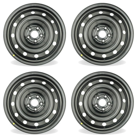 16" 16x6.5 Set of 4 5x100mm Black Steel Wheels For Toyota Corolla Matrix 2009-2019 OEM Design Replacement Rim