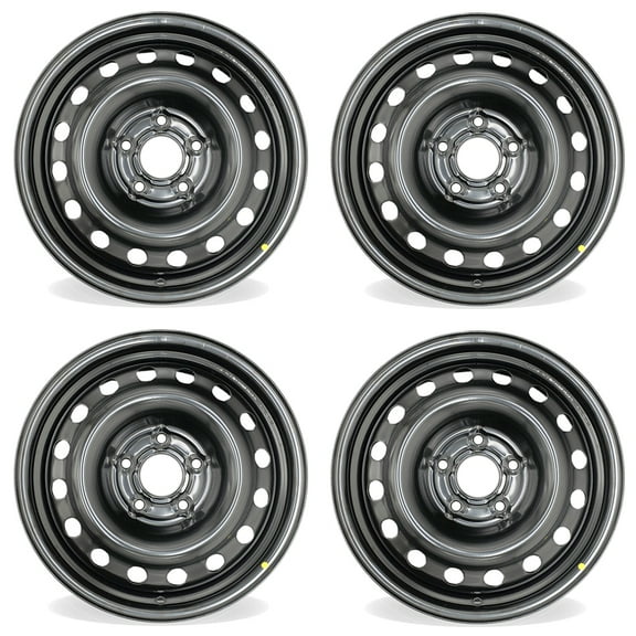 16" 16x6.5 Set of 4 Black Steel Wheels For Nissan Sentra 2013-2019 OEM Design Replacement Rim
