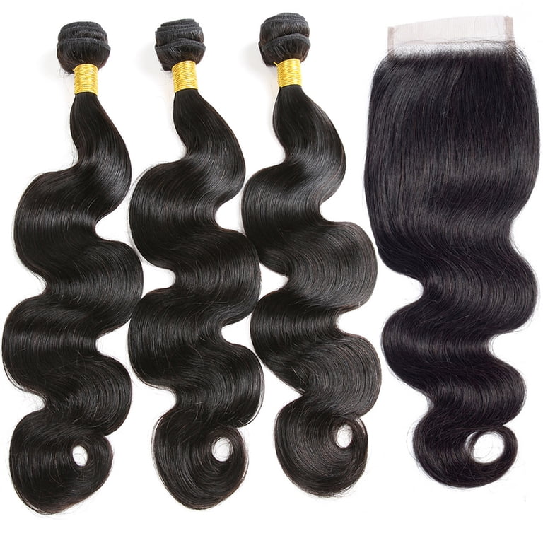 Natural Body Wave Human Hair Extensions 16-18in 14in Bundles 100% Raw Indian Body Wave 100% Unprocessed Virgin Indian Human Hair Natural  main image 3