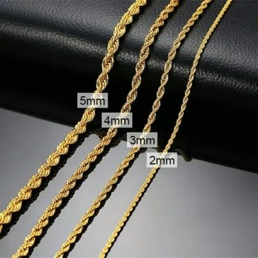 16/18/20/22/24" Men Women Necklace Twist Rope Chain Stainless Steel Jewelry Gift
