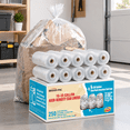 Recycleble Plastic 16-18-20-30 Gallon Trash Bags 250 Count Bulk Clear Plastic Recycling ...