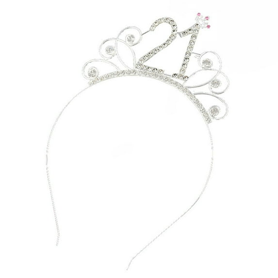16/18/21/30/40/50/60/80 Birthday Party Tiara Crown Headband Hair Loop Decoration