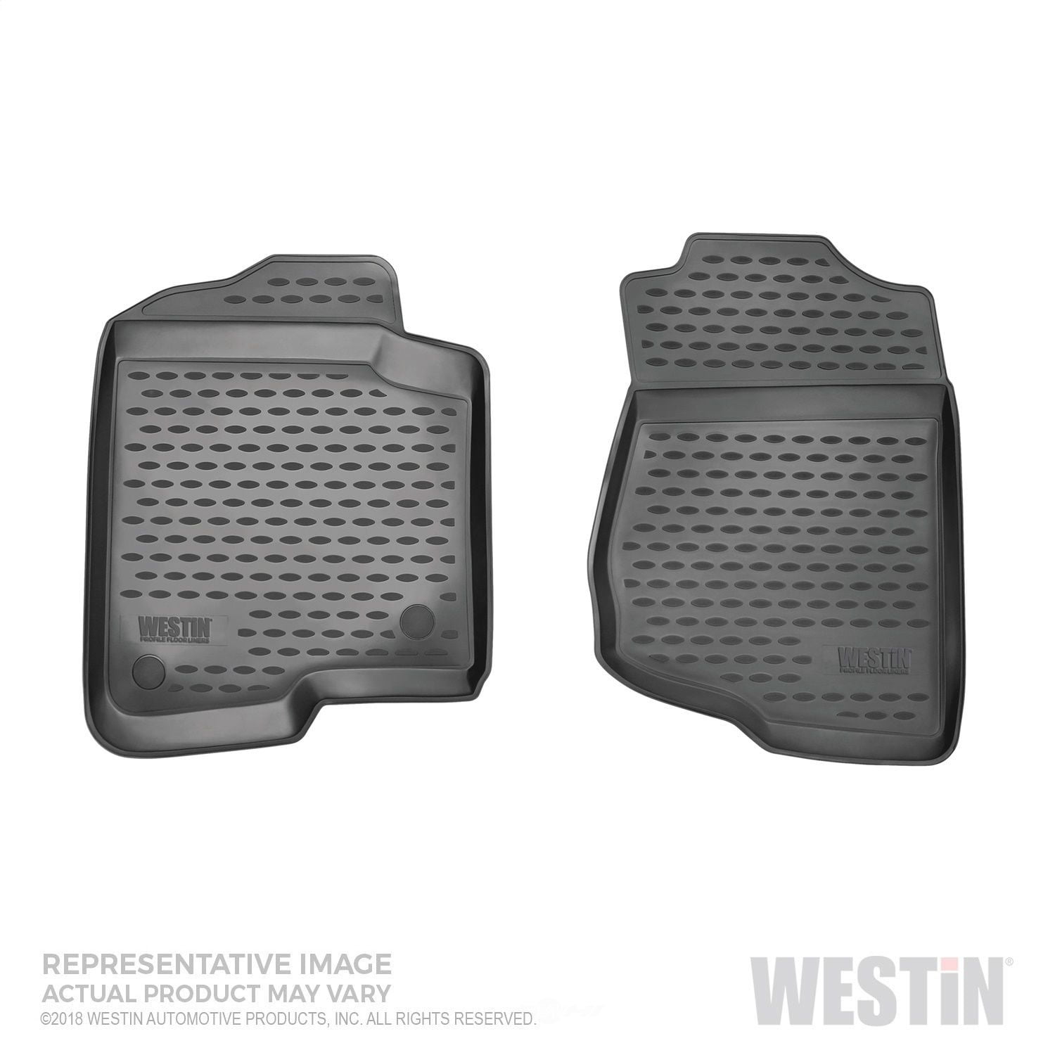 16 19 Fits/For Titan Xd Profile Floor Liners Front Row Black Fits select: 2016-2020 NISSAN TITAN XD