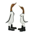 thumbnail image 1 of 16", 19"H White Bamboo Handmade Spotted Duck Sculpture, by DecMode (2 Count), 1 of 9
