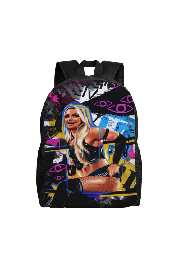 16.1in Liv Wres-Tler Mor-,ga Backpacks Cute Bag Anime Backpack Cartoon Bags Bookbag Daypack Outdoor Travel