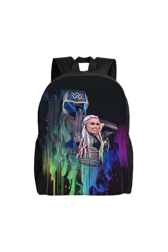 16.1in Liv Wres-Tler Mor-,ga Backpacks Cute Bag Anime Backpack Cartoon Bags Bookbag Daypack Outdoor Travel