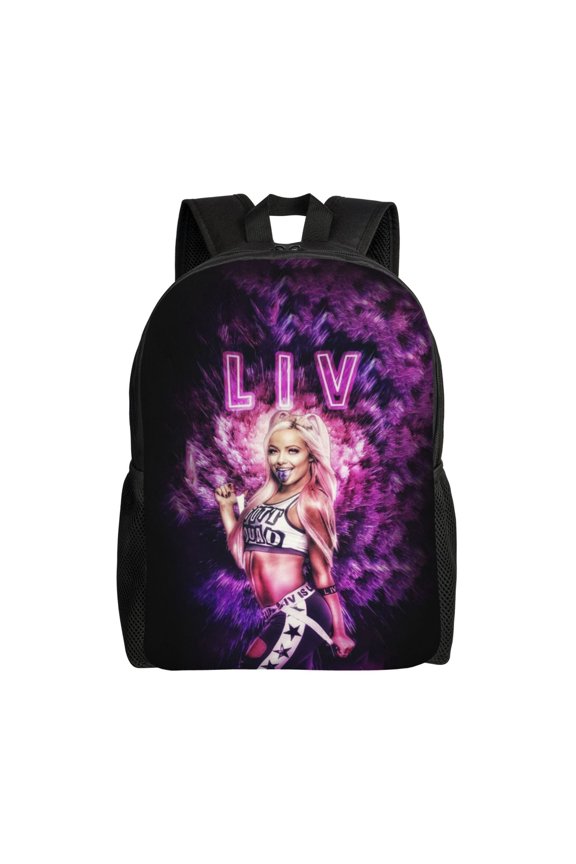 16.1in Liv Wres-Tler Mor-,ga Backpacks Cute Bag Anime Backpack Cartoon Bags Bookbag Daypack Outdoor Travel