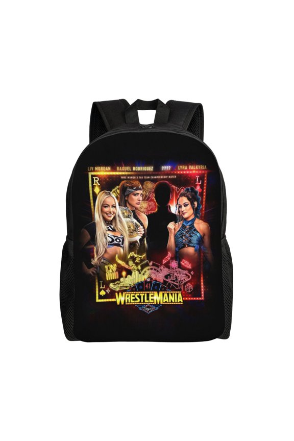 16.1in Liv Wres-Tler Mor-,ga Backpacks Cute Bag Anime Backpack Cartoon Bags Bookbag Daypack Outdoor Travel