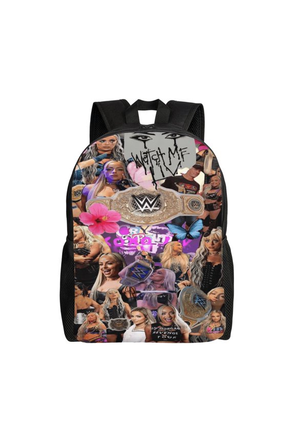 16.1in Liv Wres-Tler Mor-,ga Backpacks Cute Bag Anime Backpack Cartoon Bags Bookbag Daypack Outdoor Travel