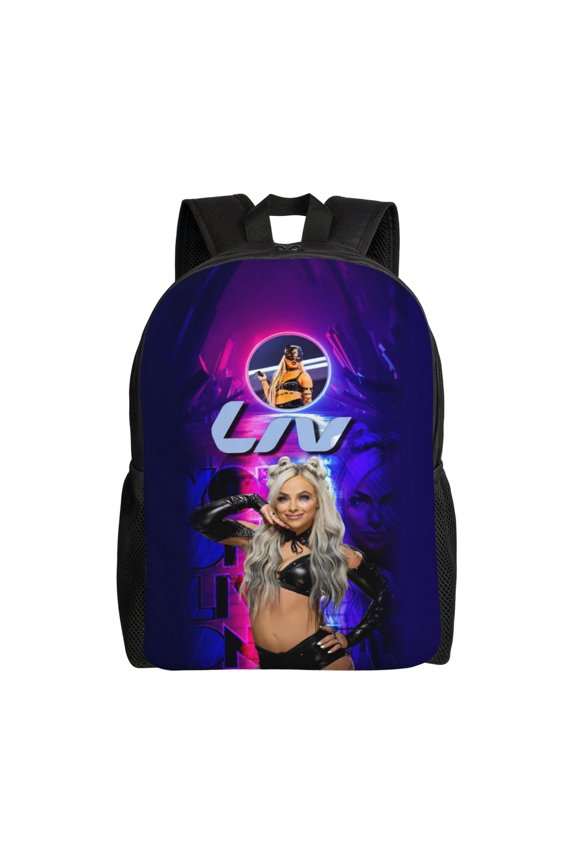 16.1in Liv Wres-Tler Mor-,ga Backpacks Cute Bag Anime Backpack Cartoon Bags Bookbag Daypack Outdoor Travel