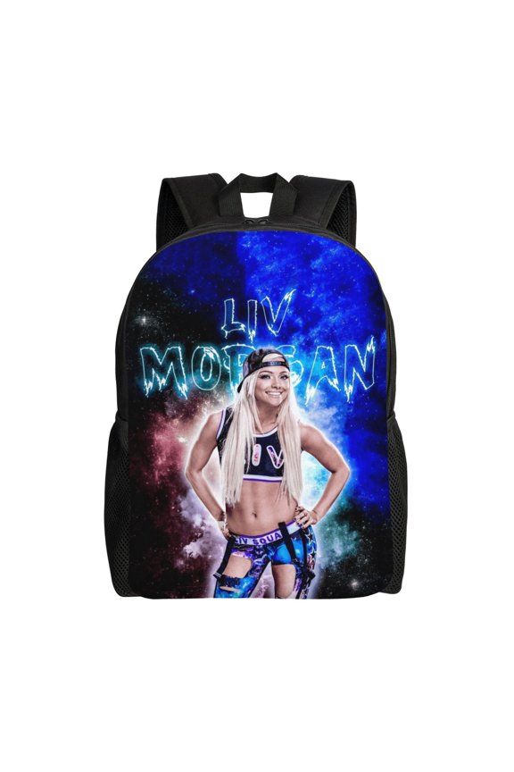 16.1in Liv Wres-Tler Mor-,ga Backpacks Cute Bag Anime Backpack Cartoon Bags Bookbag Daypack Outdoor Travel