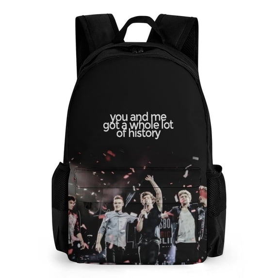 16.1in One Music Direc-,Ti0n Backpack with Pocket Cartoon Backpack Travel Laptop Daypack Bags For Men Women