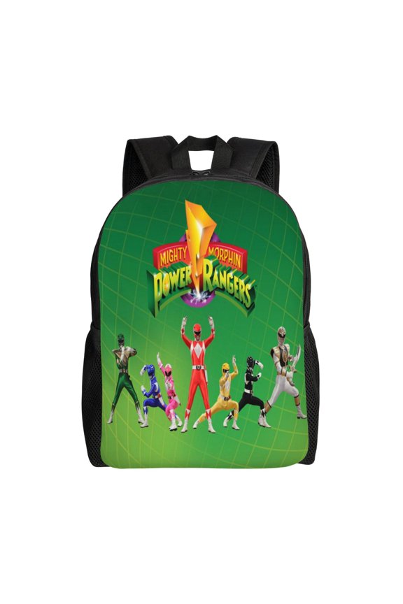 16.1in Power Team Ran-,Ger2 Backpacks Cute Bag Anime Backpack Cartoon Bags Bookbag Daypack Outdoor Travel