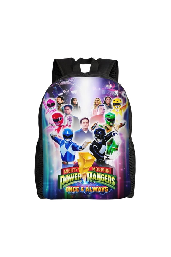 16.1in Power Team Ran-,Ger2 Backpacks Cute Bag Anime Backpack Cartoon Bags Bookbag Daypack Outdoor Travel