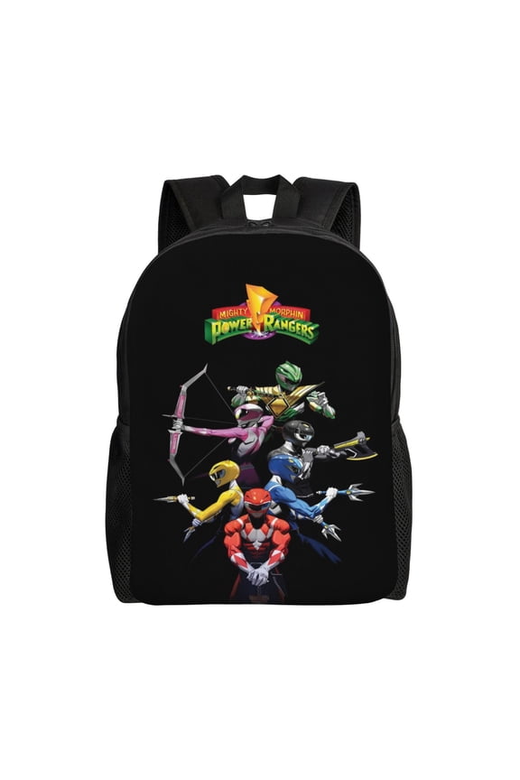 16.1in Power Team Ran-,Ger2 Backpacks Cute Bag Anime Backpack Cartoon Bags Bookbag Daypack Outdoor Travel
