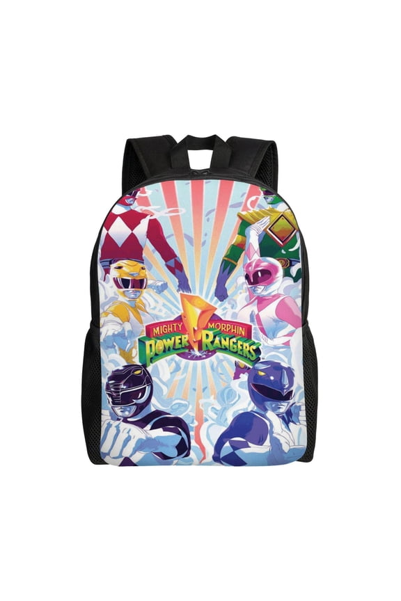 16.1in Power Team Ran-,Ger2 Backpacks Cute Bag Anime Backpack Cartoon Bags Bookbag Daypack Outdoor Travel