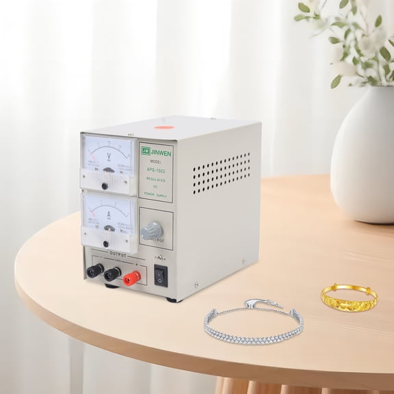 16.2*17*11.7cm 110V Grey White Jewelry Plating Machine Electroplating Machine Tool with Stable Feet Round Edges