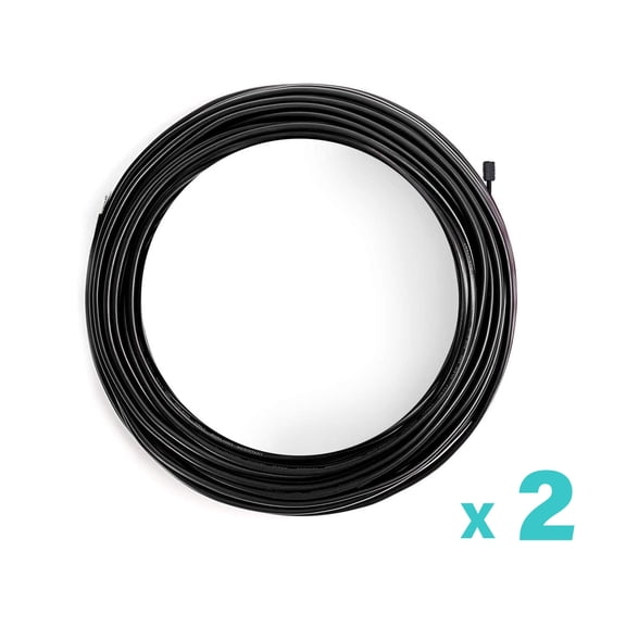 16/2-50ft 2 Pack Low Voltage Outdoor Landscape Lighting Cable?Direct Burial Bare Cable Black, Copper core, PVC Jacket 9920-0050-162
