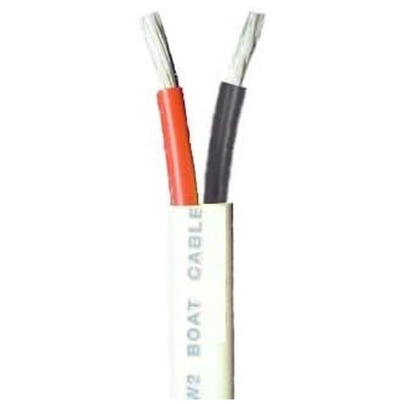 16/2 AWG Duplex Tinned Marine Wire, Red/Black 50 Feet