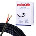 thumbnail image 1 of [FiveStarCable] 16-2 Audio Cable 500ft – Black High-Power Speaker Wire for Residential & Commercial Wiring, 1 of 4