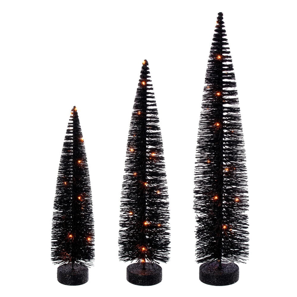 16"-20"-24" Black Bottle Brush Orange Lt