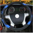 thumbnail image 1 of 16-20 Inch Steering Wheel Cover, Anti-Slip & Comfort Grip Steering Wheel Cover for Semi Big Rigs, 18 Wheelers, RVs and Classic CarsTrucks, Black and Blue, 1 of 2