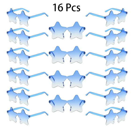 16/20 Pcs Per Set Rimless Star Shaped Sunglasses Fashion Cute Gradient Beach Holiday Shades Women Trendy Design Rave Sun Glasses