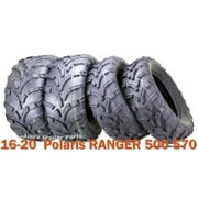 16-20 Polaris RANGER 500 570 ATV Tire Set WANDA 25x8-12 25x10-12 lite Mud