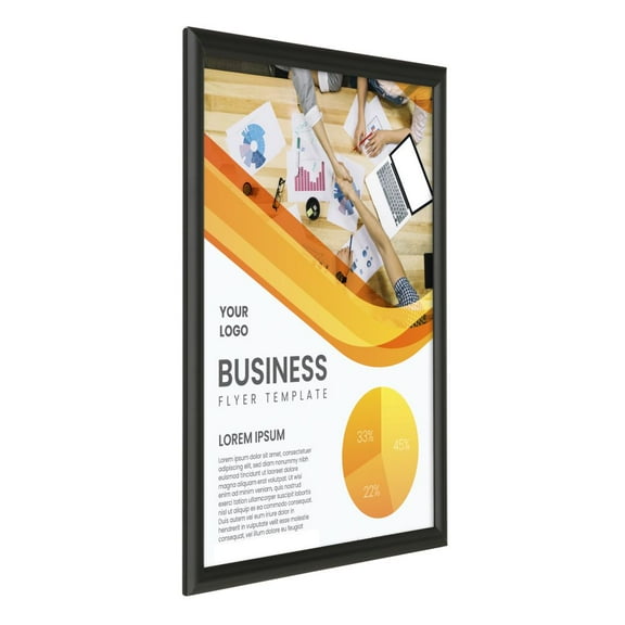 1620 Snap Poster Frame 1 inch Black Profile, Mitered Corner 2 Pack