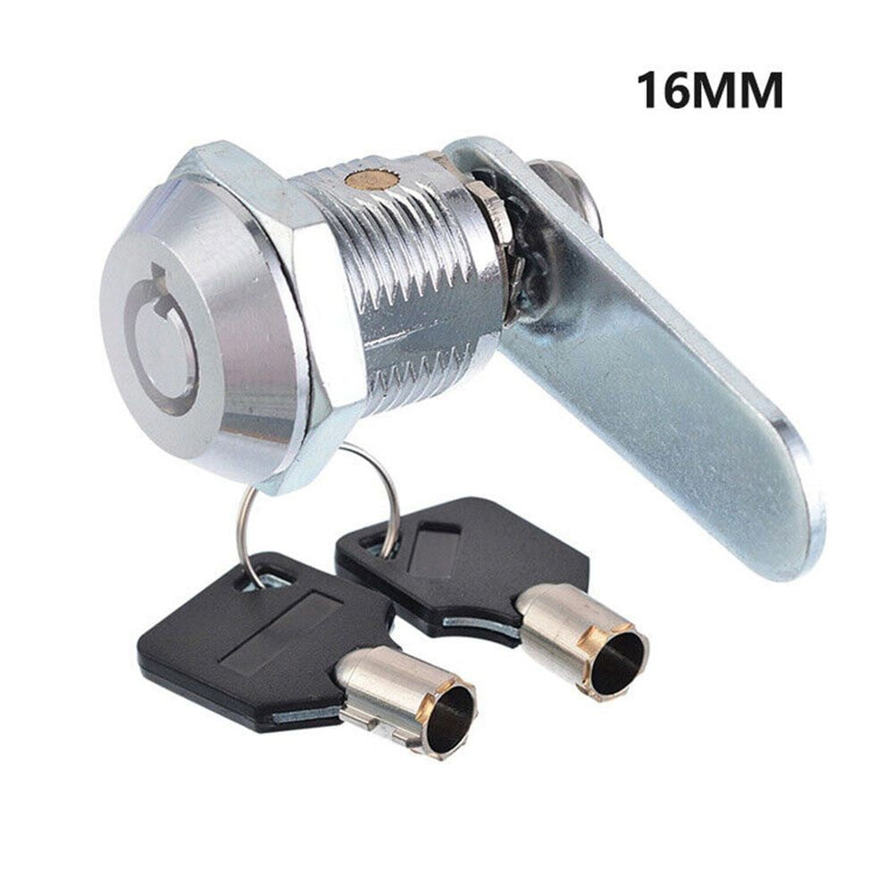 16/20Mm Cam Lock Door Drawer Mail Box Locker Cupboard + 2 Keys