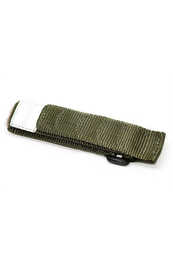 16-20mm Olive Green Nylon Hook & Loop One Piece Watch Band Strap Fits Ironman