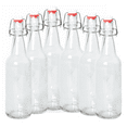 thumbnail image 1 of 16-20oz Clear Growler with Flip Top Airtight Silicone Seal | for Beverages or Storage | Pack of 6 | Ice N Cold, 1 of 4