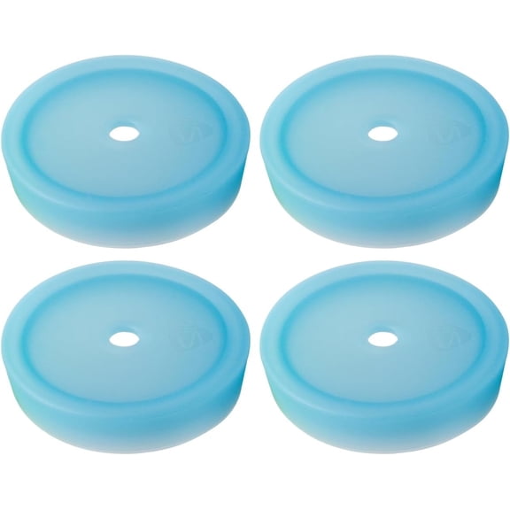 Silipint Universal Fit Silicone Flip Lid for 16 & 22 oz Cups – Spill-Proof, Durable, Flexible, Easy One-Hand Use, Dishwasher Safe, Unbreakable Drink Cover, Sea Glass - Pack of 4