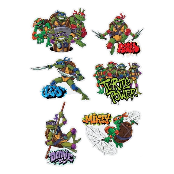 16" 23" Teenage Mutant Ninja Turtles Character Cardstock Wall Cutouts 6 Pc.
