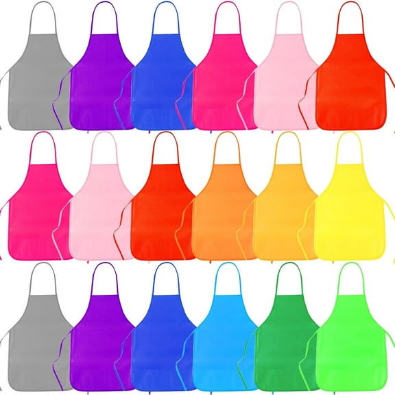 16/24/30/36/40Pcs Kids Apron Painting Aprons for Kids, Kids Paint Apron Art Smock for Classroom Painting Party Supplies