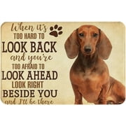 16"×24" Dachshund When It’s Hard to Look Right Beside You I’ll Be There Doormat Entrance Rug Inside Floor Mats for Home Bedroom Kitchen Front Porch