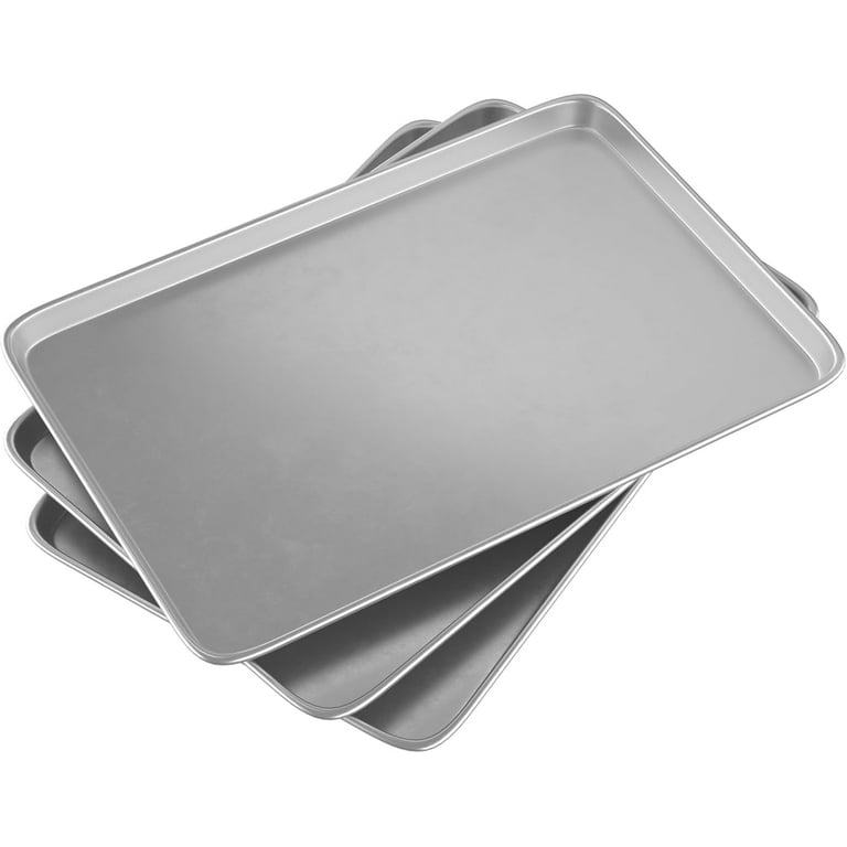 16× 24 Inch Cookie Sheet Pans Set of 3-Baking Tray Jelly Roll Pan