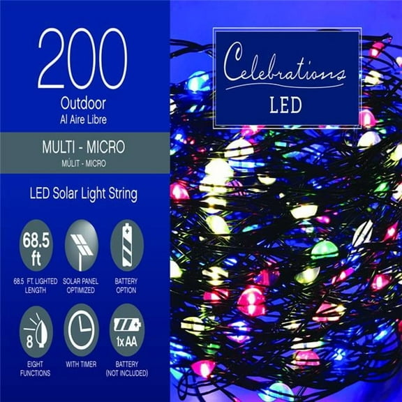 16.24 ft. Smart Living LED Micro Multicolor String Christmas Light Bulbs, 200 Count