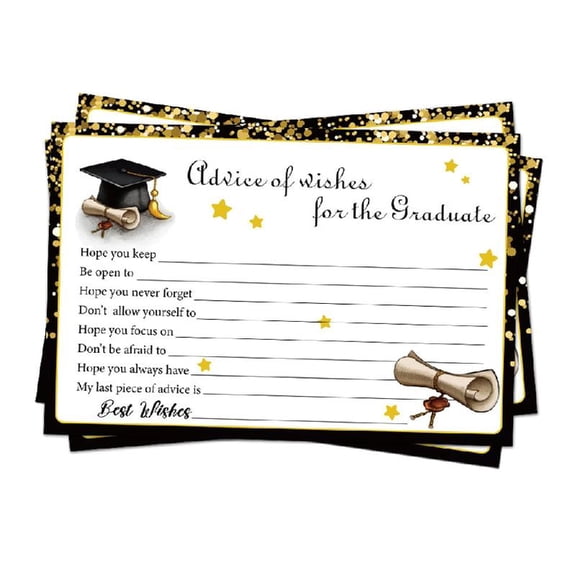 16/24Pcs Graduation Advice Card 6x4Inch Advice to the Graduate Card Well Wishes Cards for School Graduation Party Supply