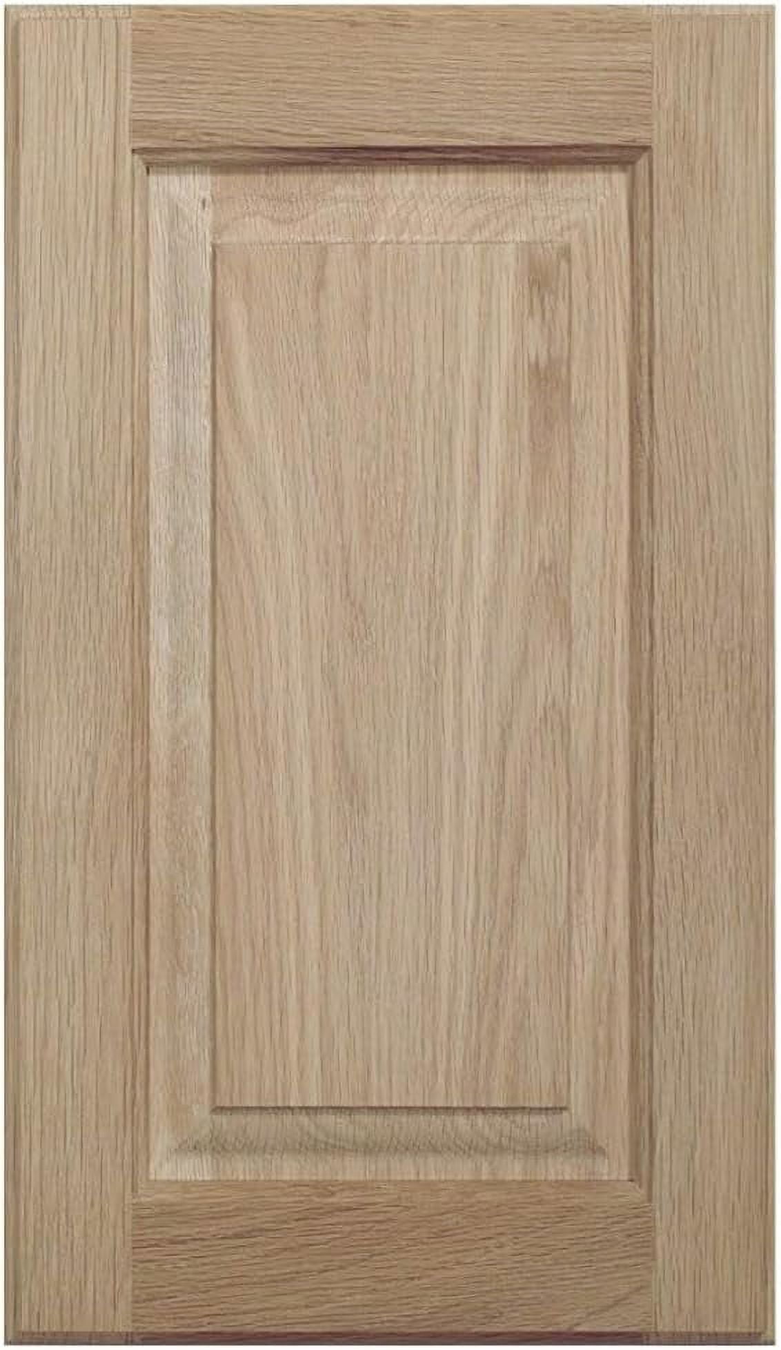 16.25W x 29H Unfinished Oak Kitchen Cabinet Door Replacement, Raised Panel