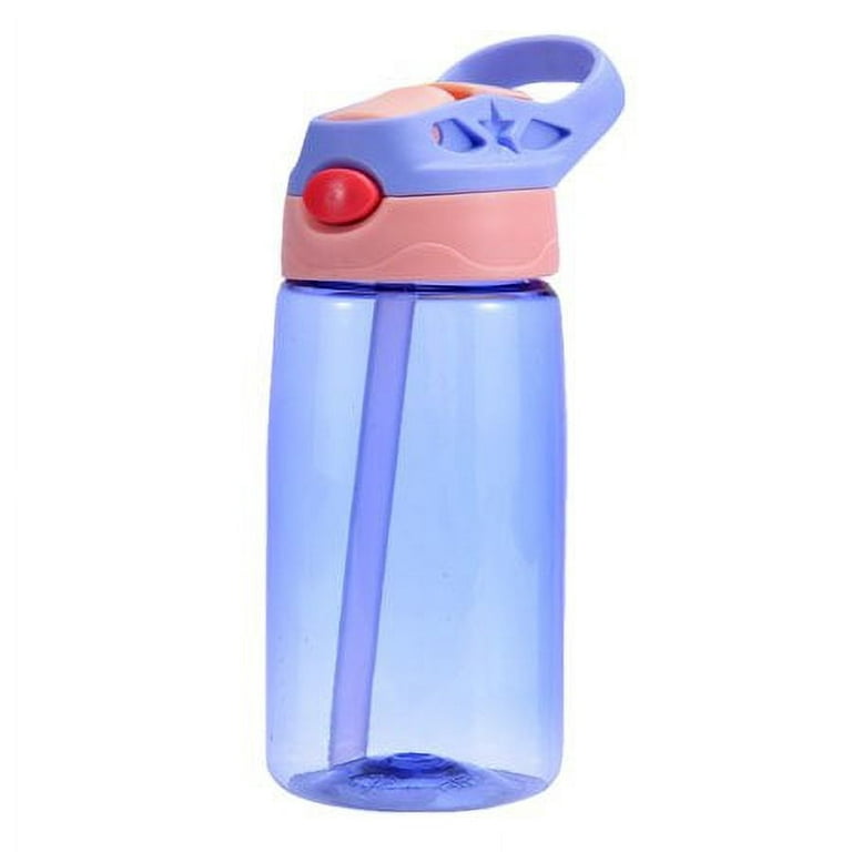 OAVQHLG3B Kids Water Bottle with Straw,15 Oz BPA Free Child Water Bottles  One-Click-Open Reusable Drinking Bottles for Boys Girls Kid School Sports  Travel,Leak-Proof Design 