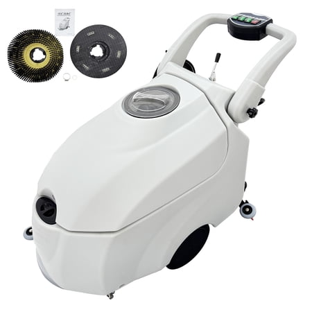 16.3" Brush Floor Scrubber Cleaning Drying Machine Corded Dual Tanks 168RPM Brush Speed 110V
