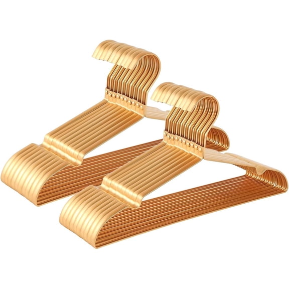 16.3"   Coat Hangers, Extra Smooth & Durable Metal Shirt Dress Hanger, Light & Sturdy Metal Rack for Jacket Trouser Pant Slack, 20 Pack,