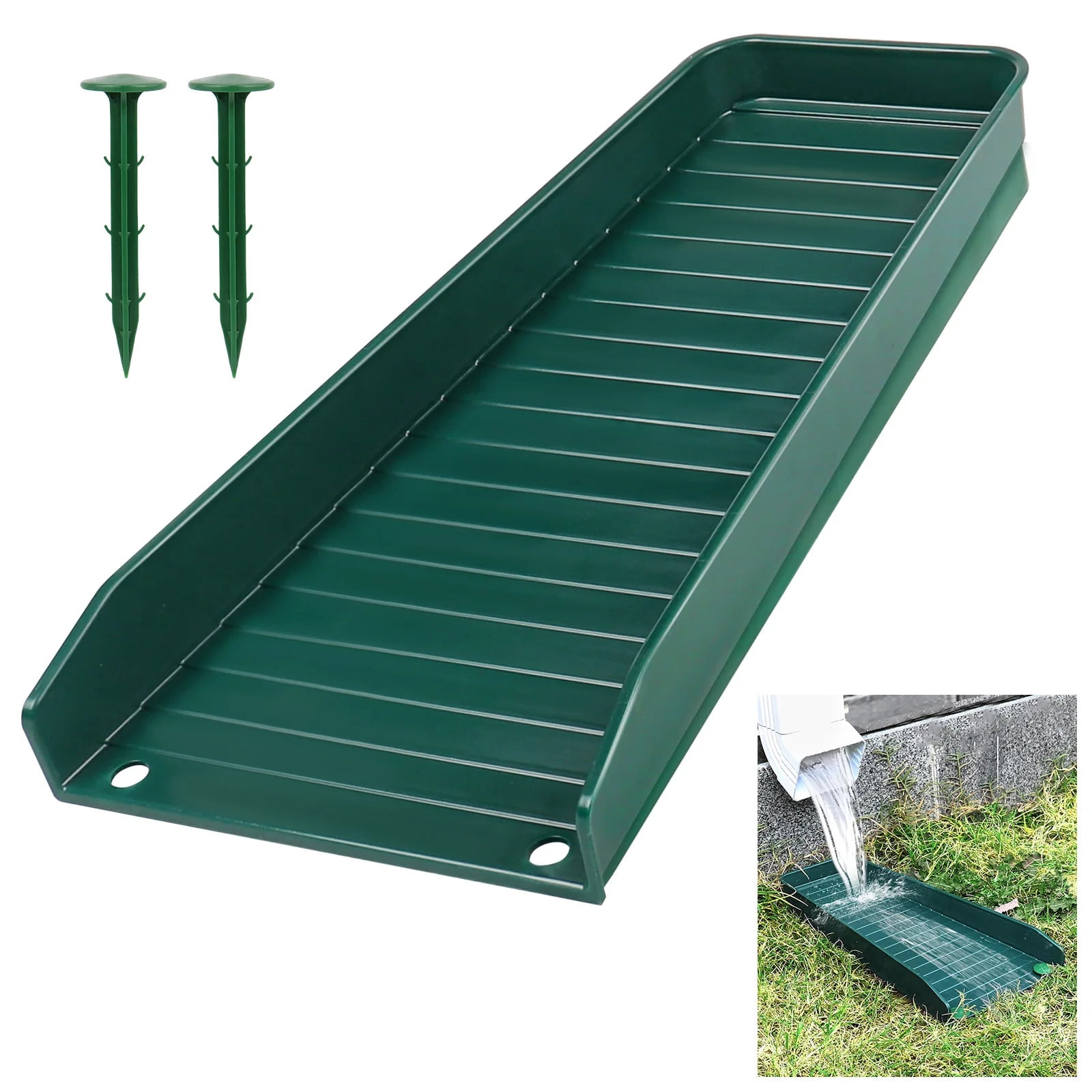 Downspout Splash Block 16.3 Inch, Gutter Extension with Fixing Nails ...