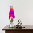 thumbnail image 1 of Lava the Original 16.3-Inch Silver Base Lamp with Yellow Wax in Purple Liquid, 1 of 2